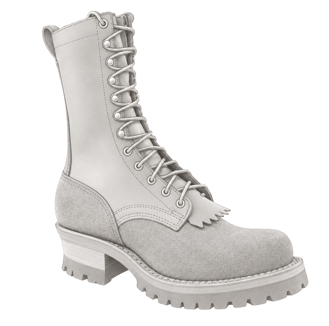 Frank's Boots Type 1 Commander aus schwerem schwarzem Leder mit Vibram-Sohle