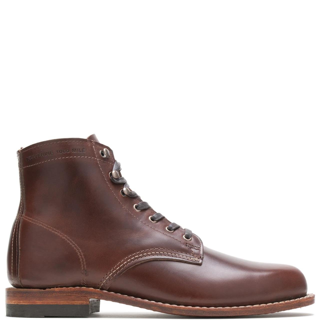 Wolverine Original 1000 Mile Boot aus braunem Leder mit traditioneller Ledersohle